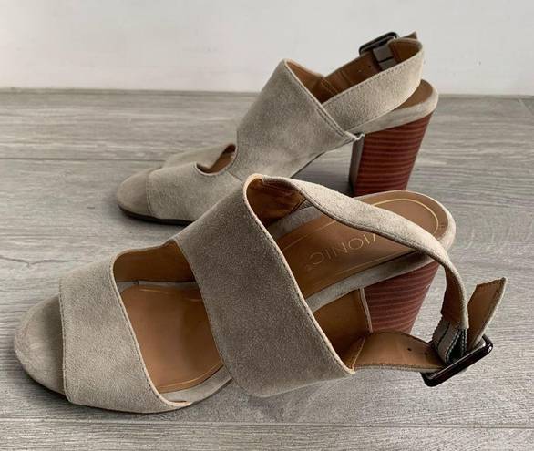 Vionic Taupe Bianca Women's Suede Sandals In 7M