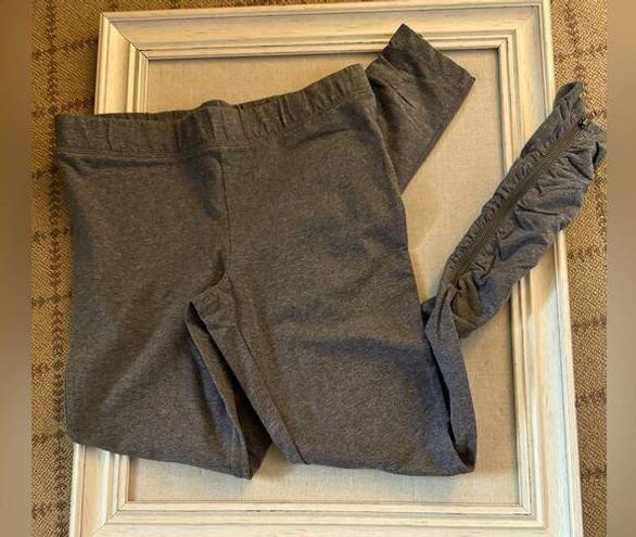 Juicy Couture  Vintage heathered gray soft  leggings w side zipper ruching NWOT S