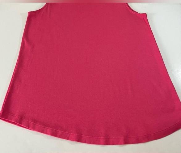 J.Jill  Pink Perfect Pima Cotton  Shirttail Sleeveless Tee Medium