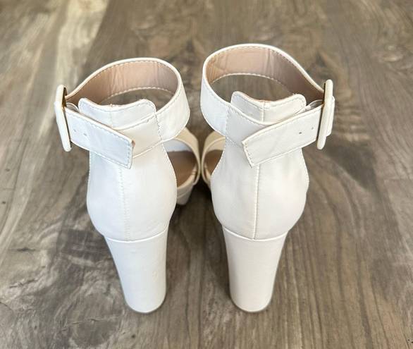 White Platform Heels Size 6.5