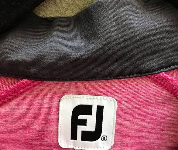 FootJoy  Womens Performance Pullover 1/2 Zip Pink Heather Golf Long Sleeve Small