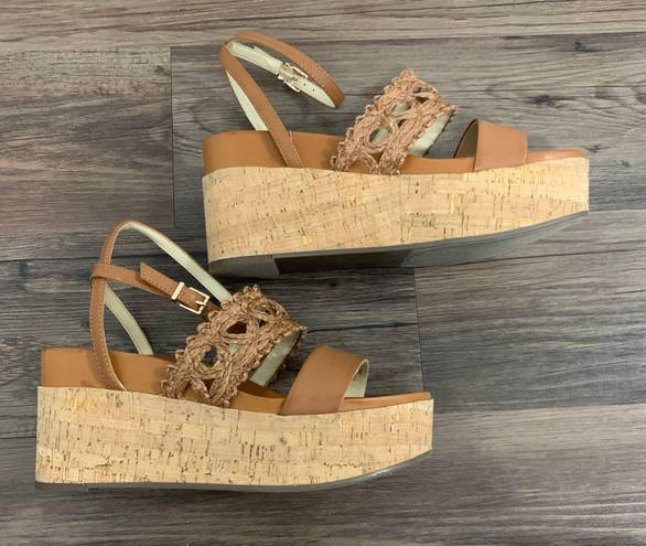 Jessica Simpson Brown Callri Wedge Sandals Size 10