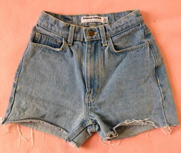 American Apparel High Waisted Jean Shorts