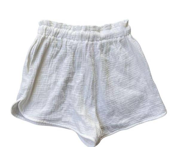 Lounge Victoria Dunn  White Gauzy Cotton Shorts S