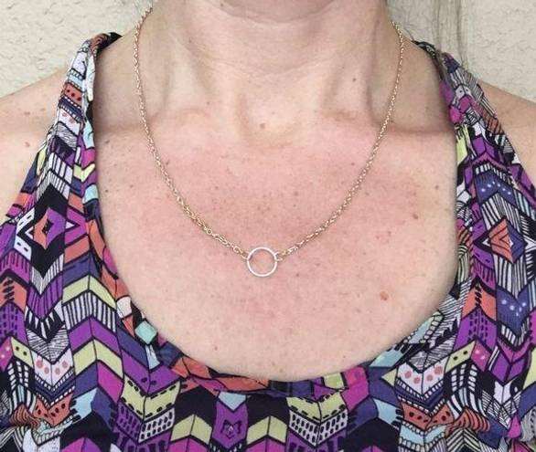 infinity Gold Circle  Necklace NWT