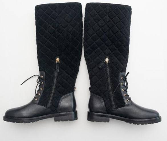 Ralph Lauren Lauren . Hollie II Quilted Lace-Up Riding Boots.