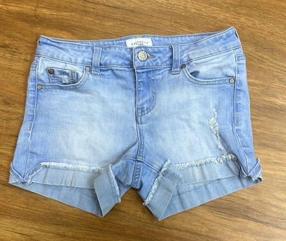 Celebrity Pink Low-Rise Cuffed Women's Size 1/25 Blue Cotton Denim Shorts