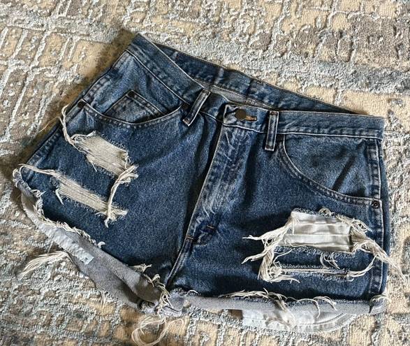 Wrangler Vintage Distressed Jean Shorts