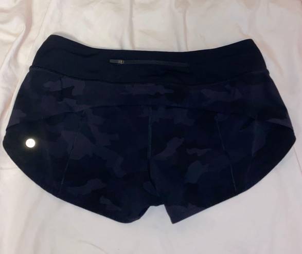 Lululemon Speed Up Shorts 2.5” Camo Deep Coal Multi / Black