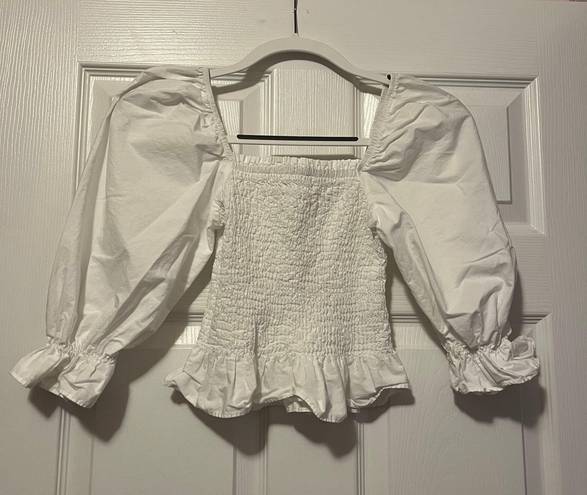 ZARA Smocked Ruffle Top