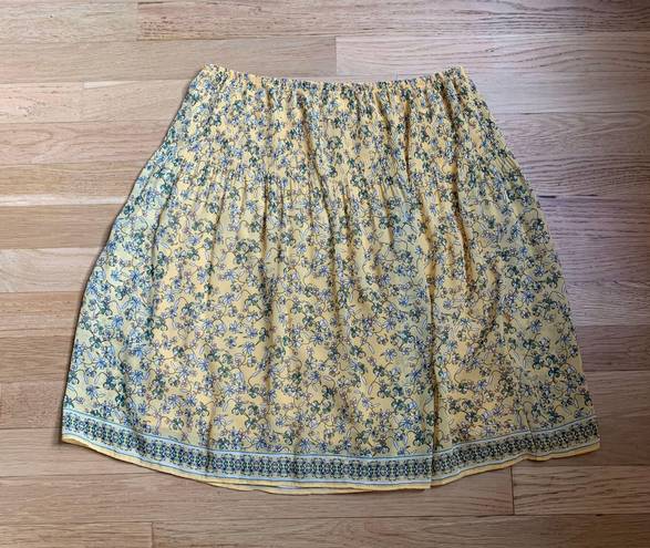 Max Studio Floral Yellow Skirt