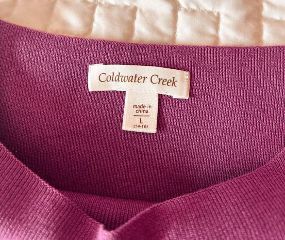 Coldwater Creek Plum Purple Sleeveless Tank Top Size Large