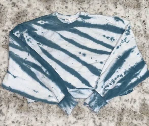 Good American 🆕 NWOT  | Cropped & Cool Tie Dye Sweatshirt | Orion Blue