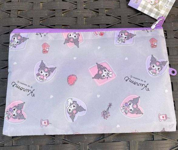 Sanrio  Gray Kuromi 2 Zipper Bag