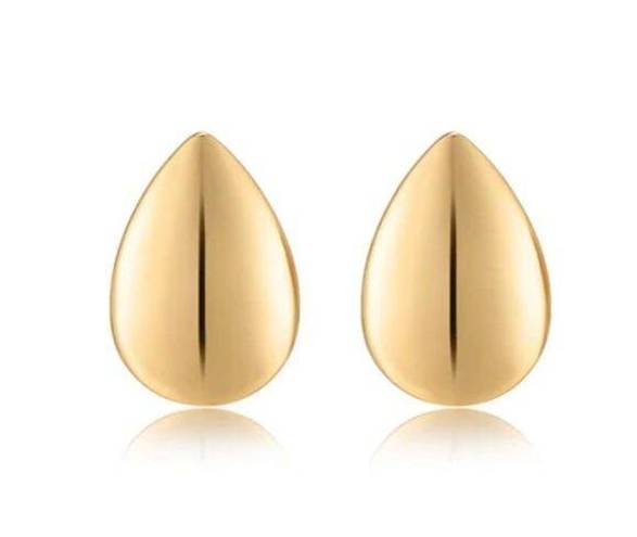 Ettika  Tear Drop Earrings 18K Plated Gold solid Statement Bubble Minimalist