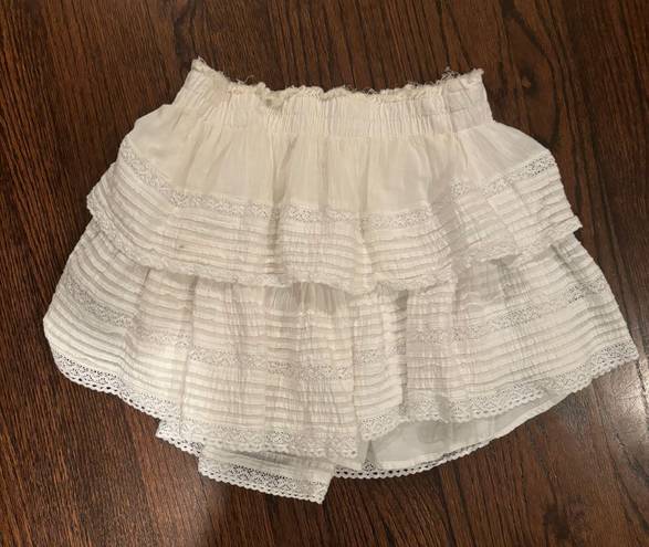 Aerie White Ruffle Skirt