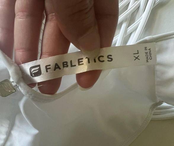 Fabletics NWOT  Halah one piece white xl strappy Monokini