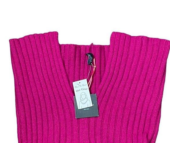 Cynthia Rowley  The Cowl Scarf One Size Pink Womens Cable Knit