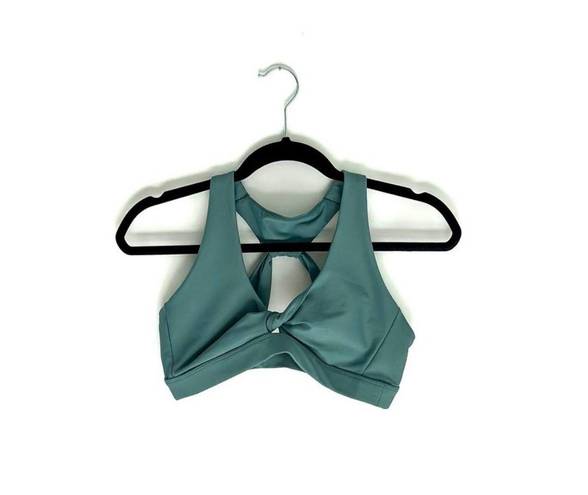 SoulCycle SOUL BY  Twisted Half Racerback Sports Bra Teal Green Size M