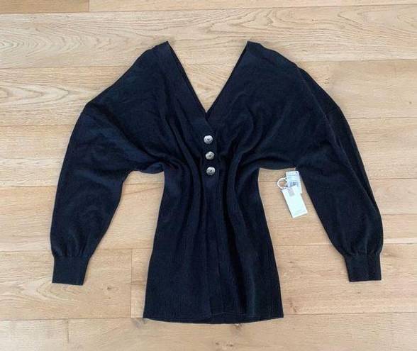 Good American  Waisted Cardi in Black