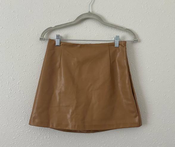 Abercrombie & Fitch Abercrombie Vegan Leather Mini Skirt