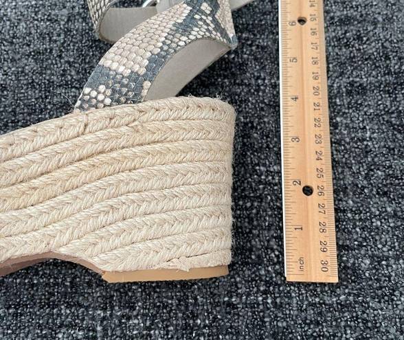 Dolce Vita Lesly Wedge Sandals Snake Print Ankle Strap Espadrille Women’s Size 6