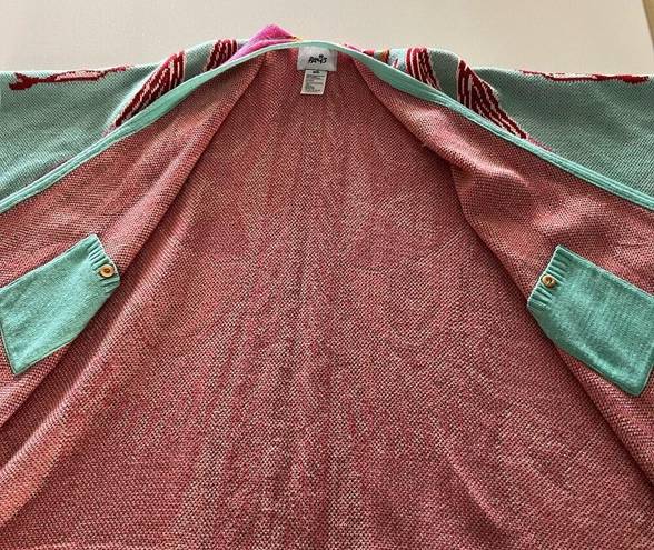 PAY'S | PPAAYYSS Boho Western Poncho "Caravan of Flight" Blue Pink Red One Size Size M