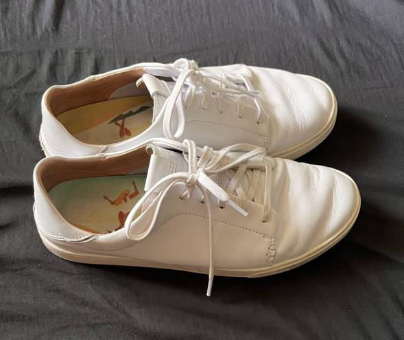 Olukai white leather sneakers