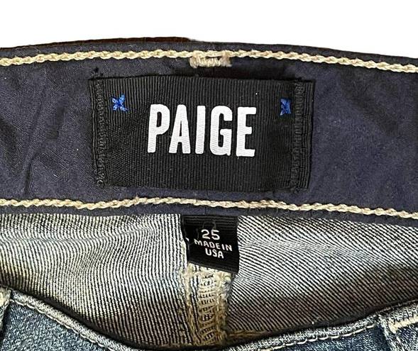 Paige  Skyline Boot Jeans Size 25 Blue Denim Transcend 2.0 Stretch Womens 27X33