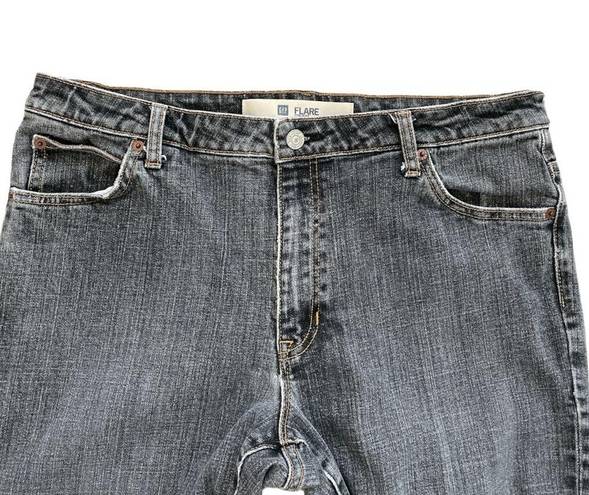 Gap  Flare Stretch Jeans Mid Rise Gray Sz 14