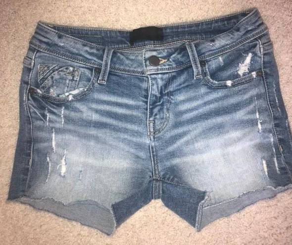 Buckle Black Jean Shorts 
