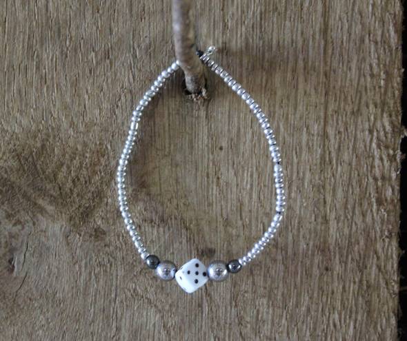 Western Dice Bracelet Silver