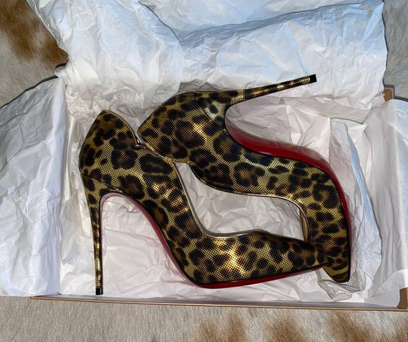 Christian Louboutin Yellow Hot Chick 100mm Heels