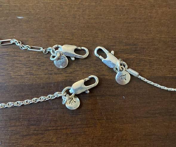 Madewell Silver Chain Necklaces Set of 3