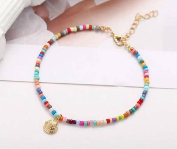 1pc Boho Gold Shell Beaded Anklet Beach Adjustable Bracelet Women Jewellery HP