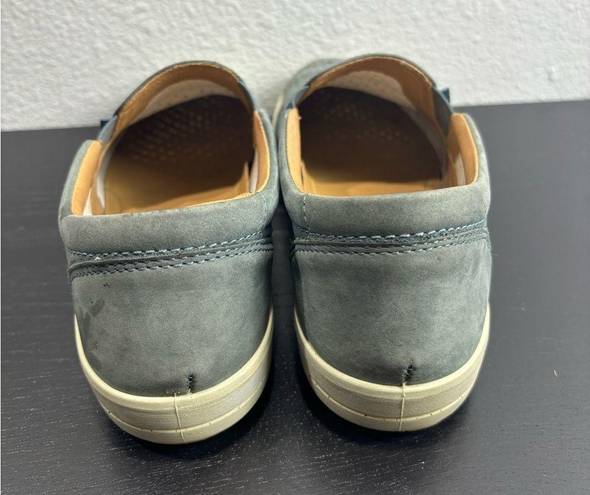 Daisy Hotter  Women's Blue Gray Perforated Slip On Comfort Sneaker Shoe Size 8.5