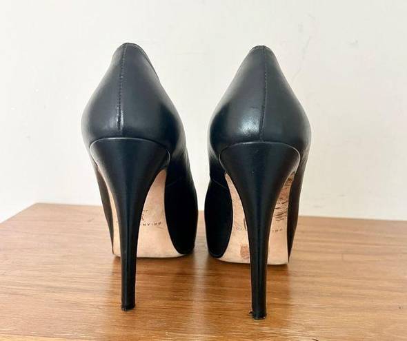 Brian Atwood  Platform Pumps Stiletto Heels Shoes Black Women's Size 37.5 / 7.5