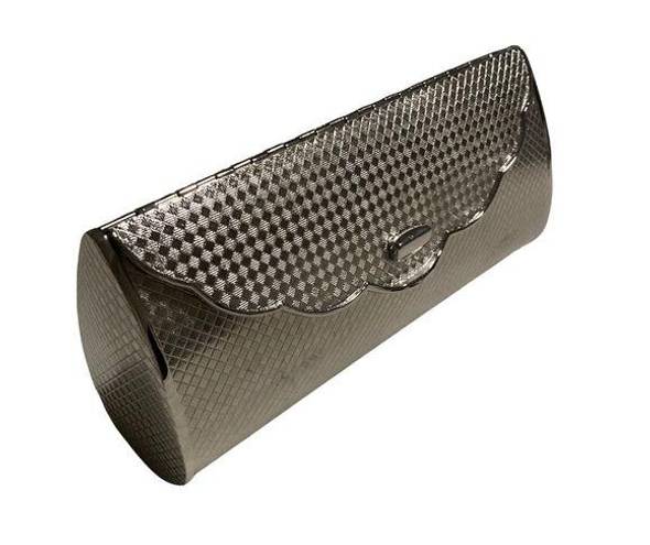 Krass&co Simon Straw Bags  Metal Clutch with Mirror