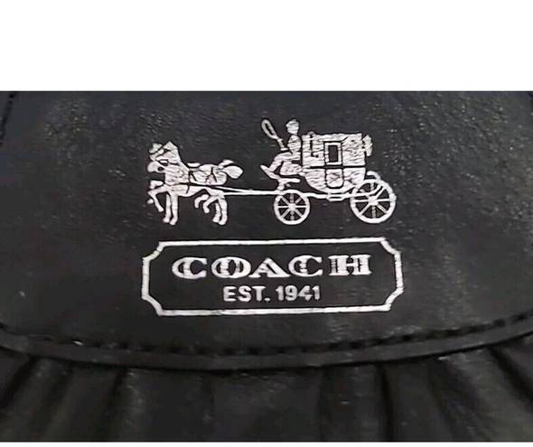 Coach  Est. 1941 Black Pleated Leather Small Wristlet W/Tag