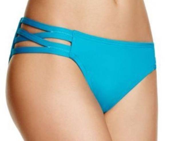 Carmen Marc Valvo  Teal Strappy Bikini Bottoms