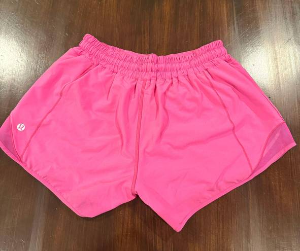 Lululemon Pink Hotty Hot Shorts 4”
