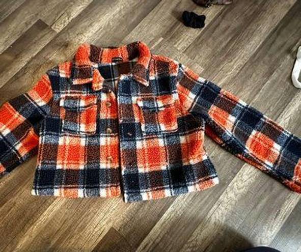 Shinestar Fuzzy Flannel coat 