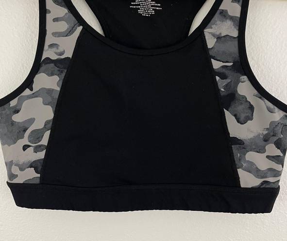 Torrid Black Grey Camo Plus Size Stretch Active Workout Racerback Sports Bra