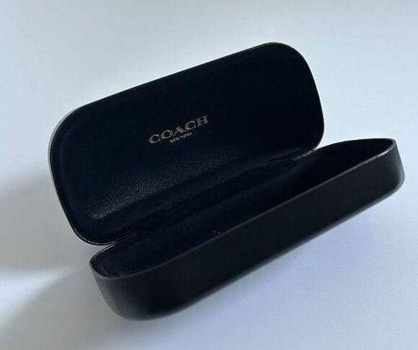 Coach AUTHENTIC  Black Hard Shelled Case Glasses/Sunglasses Embossed