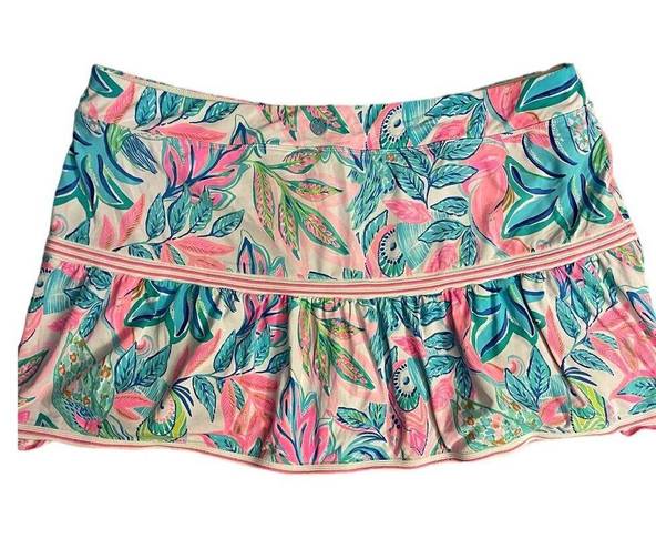 Lilly Pulitzer  Luxletic Dara Skort Resort White Toucan Do It Better Size XL