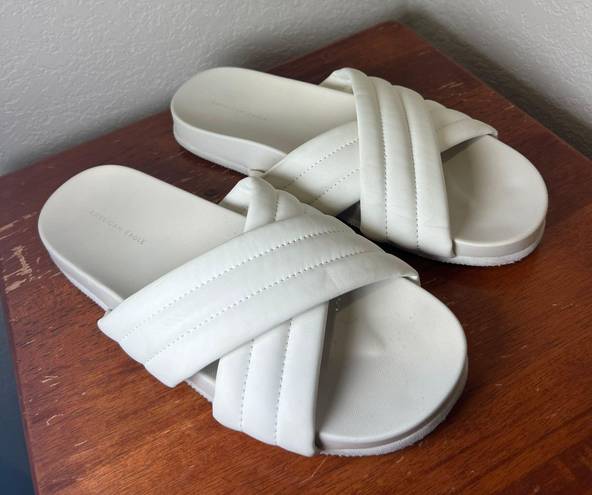 American Eagle White Slides