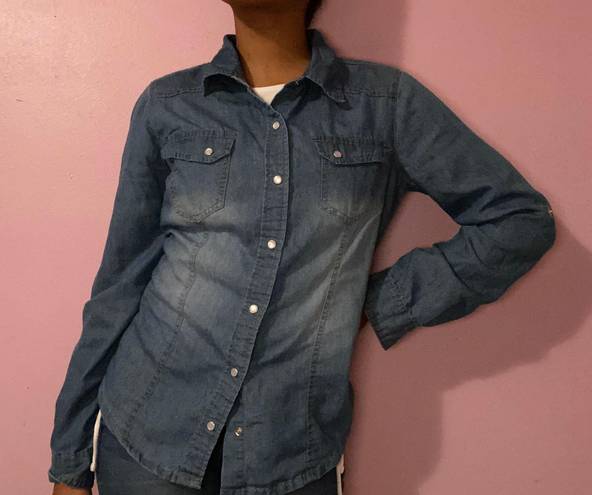 New Look Long Sleeve Denim Top