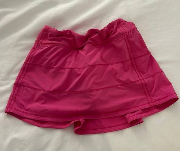 Lululemon Pow Pink Pace Rival Skirt