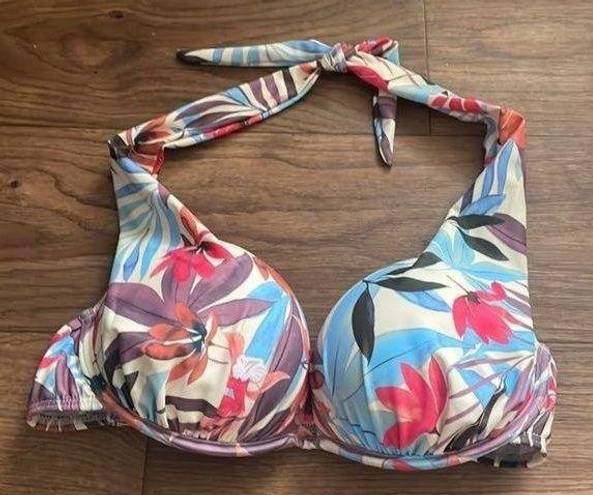 Venus  Tropical Prince halter neck, rouge, push-up, bathing suit top 32DD