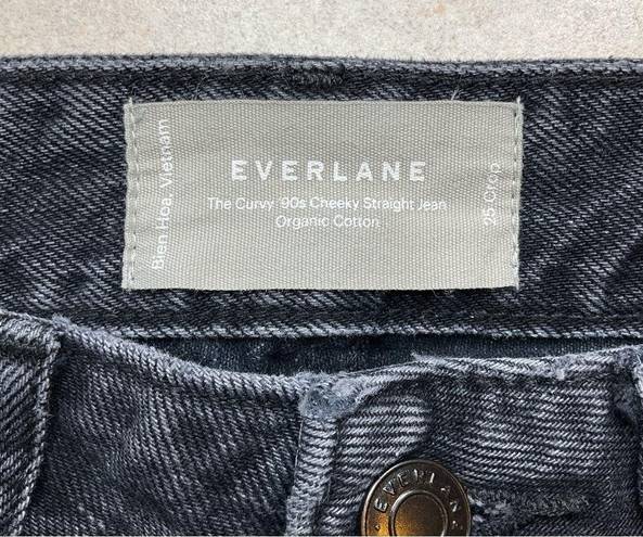 Everlane Curvy 90’s Cheeky Straight Jean 25 Crop Washed Black